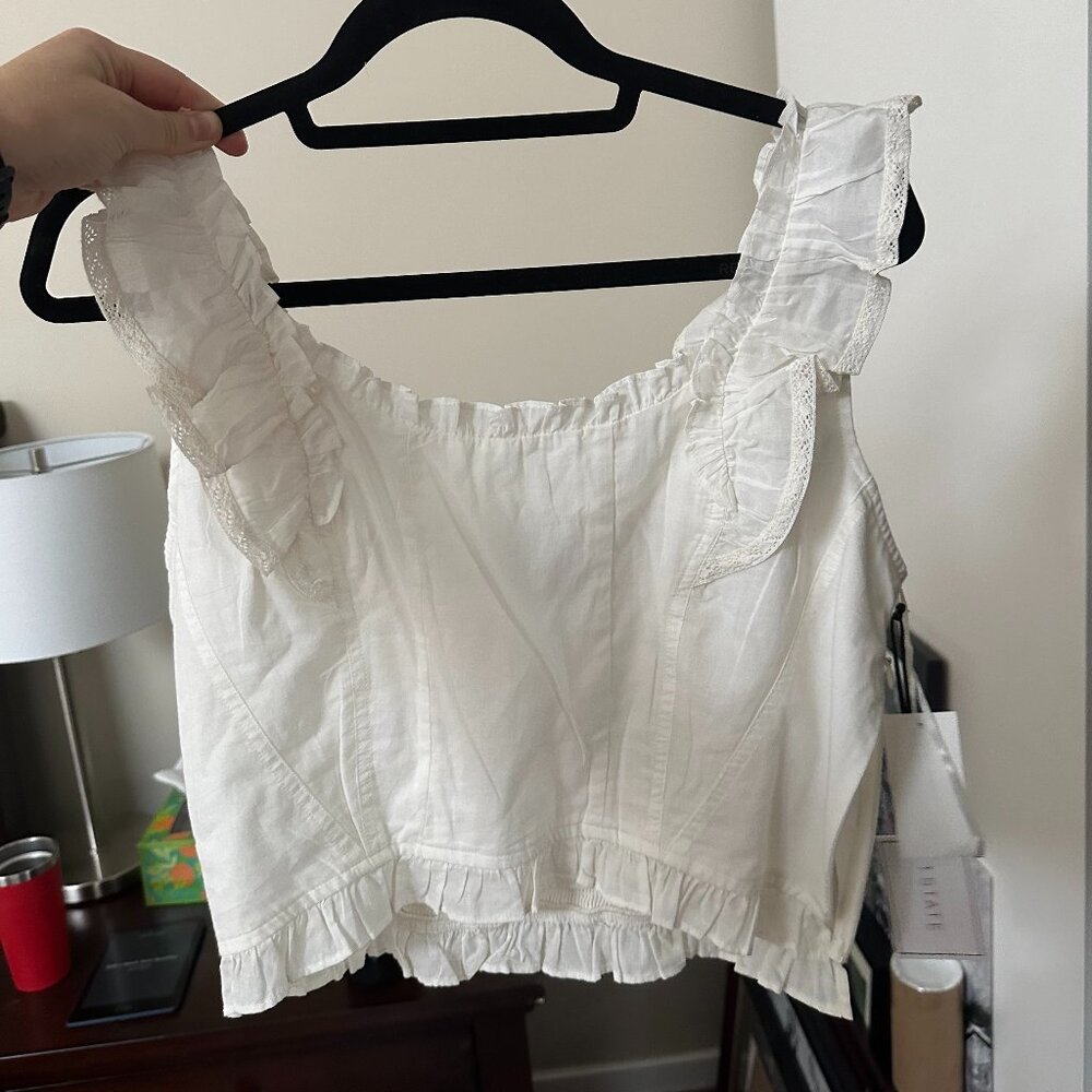 Revolve Ruffle Crop Top Size 8